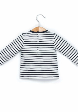 Ensemble Bébé robe jaune ocre + marinière imprimé