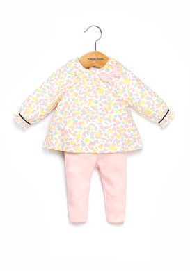 Ensemble Bébé legging rose + tunique imprimé Ensemble Bébé legging rose + tunique imprimé