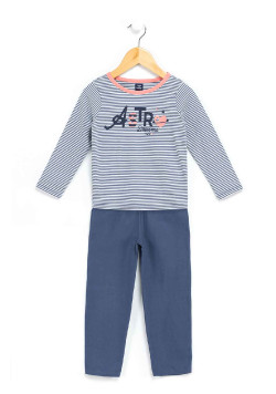 Pyjama rayé Fille pantalon + t-shirt manches longues