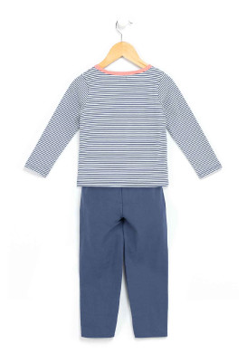 Pyjama rayé Fille pantalon + t-shirt manches longues Pyjama rayé Fille pantalon + t-shirt manches longues
