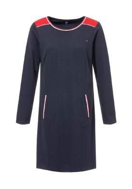 Robe manches longues bleu marine Femme