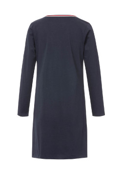 Robe manches longues bleu marine Femme