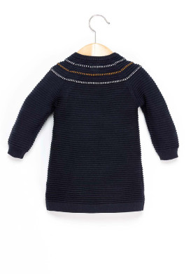 Robe pull bleu marine Bébé Fille Robe pull bleu marine Bébé Fille