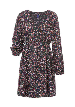 Robe courte imprimé manches longues Femme