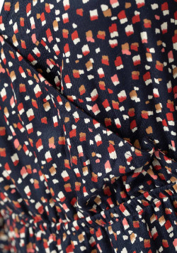 Robe courte imprimé manches longues Femme