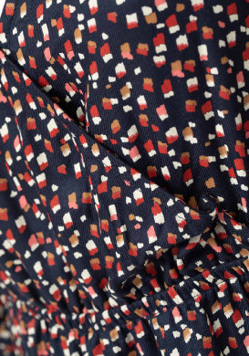 Robe courte imprimé manches longues Femme