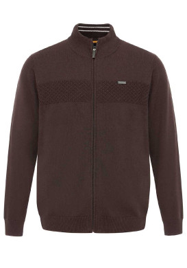 Gilet zippé marron Homme