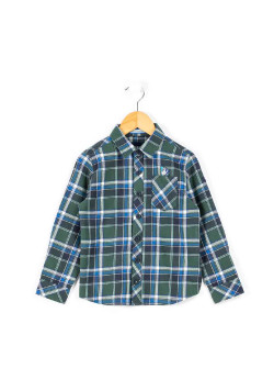 Chemise à carreaux vert Garçon