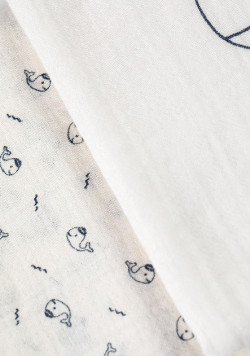 Lot de 2 langes imprimé bleu Bébé