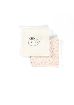 Lot de 2 langes imprimé rose Bébé