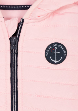 Veste matellassée rose à capuche Fille