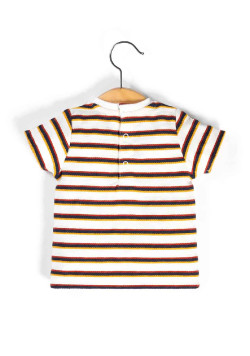 T-shirt rayé multicolore Bébé Garçon