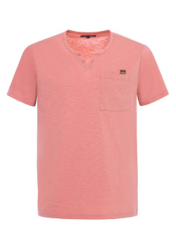 T-shirt rose col tunisien Homme