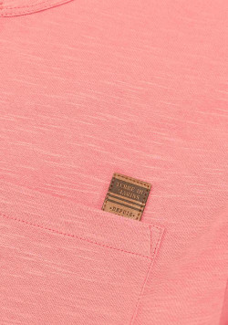 T-shirt rose col tunisien Homme