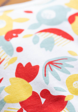 Lot de 2 bodies Bébé corail / imprimé