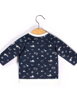 Sweat imprimé à boutons pression Bébé Garçon 