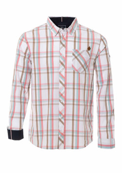 Chemise à carreaux coupe droite Homme