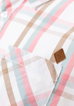 Chemise à carreaux coupe droite Homme