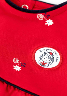 Ensemble Bébé legging+robe rouge Ensemble Bébé legging+robe rouge