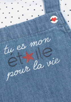 Ensemble Bébé robe en jean + t-shirt