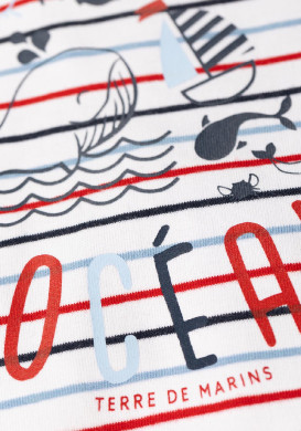 Ensemble Bébé short rouge+t-shirt rayé Ensemble Bébé short rouge+t-shirt rayé