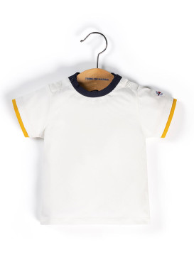Ensemble Bébé salopette rayée + t-shirt blanc Ensemble Bébé salopette rayée + t-shirt blanc