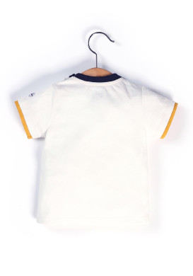 Ensemble Bébé salopette rayée + t-shirt blanc Ensemble Bébé salopette rayée + t-shirt blanc