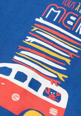 Ensemble Bébé bleu/imprimé short + t-shirt Ensemble Bébé bleu/imprimé short + t-shirt