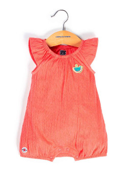 Combinaison Bébé Fille corail sans manches