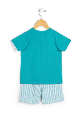 Ensemble pyjama vert émeraude Garçon t-shirt + short