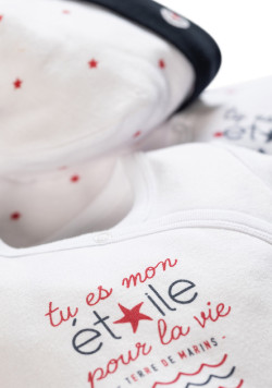 Ensemble Bébé pyjama + body + bonnet