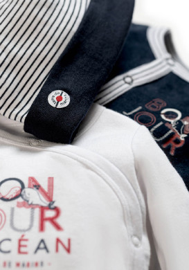 Ensemble Bébé pyjama + body + bonnet