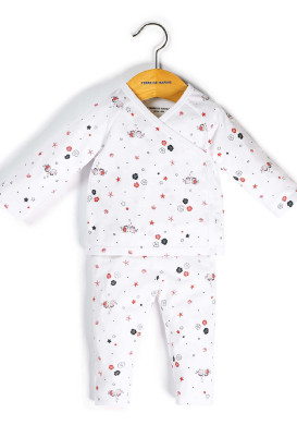 Ensemble Bébé Fille cache-coeur manches longues et legging Ensemble Bébé Fille cache-coeur manches longues et legging