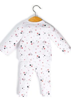 Ensemble Bébé Fille cache-coeur manches longues et legging