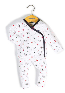 Ensemble pyjama Bébé cache-coeur + legging