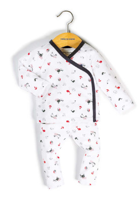 Ensemble pyjama Bébé cache-coeur + legging Ensemble pyjama Bébé cache-coeur + legging