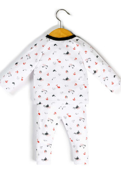 Ensemble pyjama Bébé cache-coeur + legging