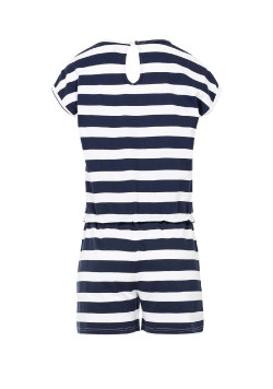 Combinaison short à manches courtes rayée Femme