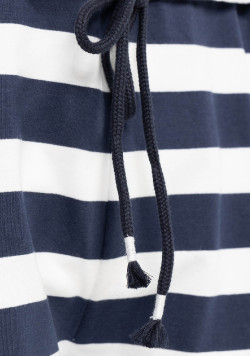 Combinaison short à manches courtes rayée Femme