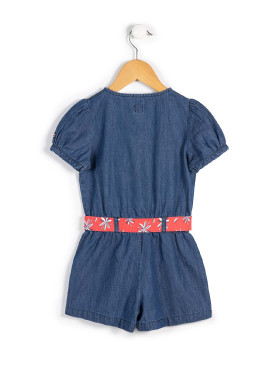 Combinaison courte en jean Fille