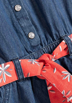 Combinaison courte en jean Fille