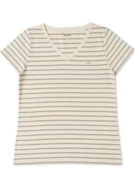 Marinière éco conçue Femme manches courtes grège/sable Marinière éco conçue Femme manches courtes grège/sable