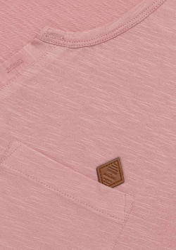 T-shirt col tunisien vieux rose Homme