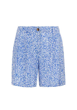 Short bleu taille ajustable Femme