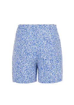 Short bleu taille ajustable Femme