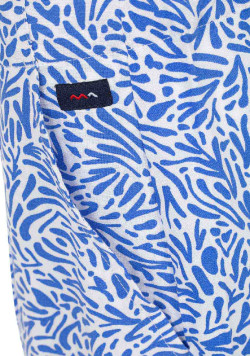 Short bleu taille ajustable Femme