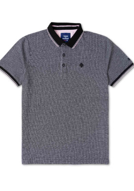 Polo noir micro jacquard Homme Polo noir micro jacquard Homme