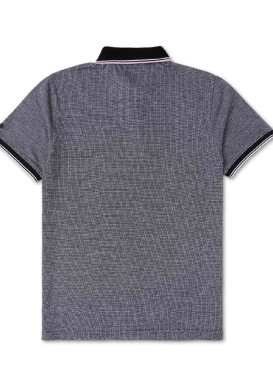 Polo noir micro jacquard Homme Polo noir micro jacquard Homme