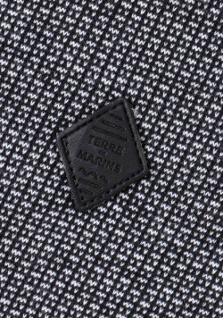 Polo noir micro jacquard Homme