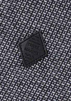 Polo noir micro jacquard Homme Polo noir micro jacquard Homme